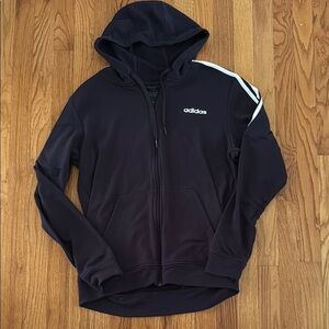 Adidas Climalite Men's M Navy Blue Hoodie Full Zip Jacket Sweatshirt